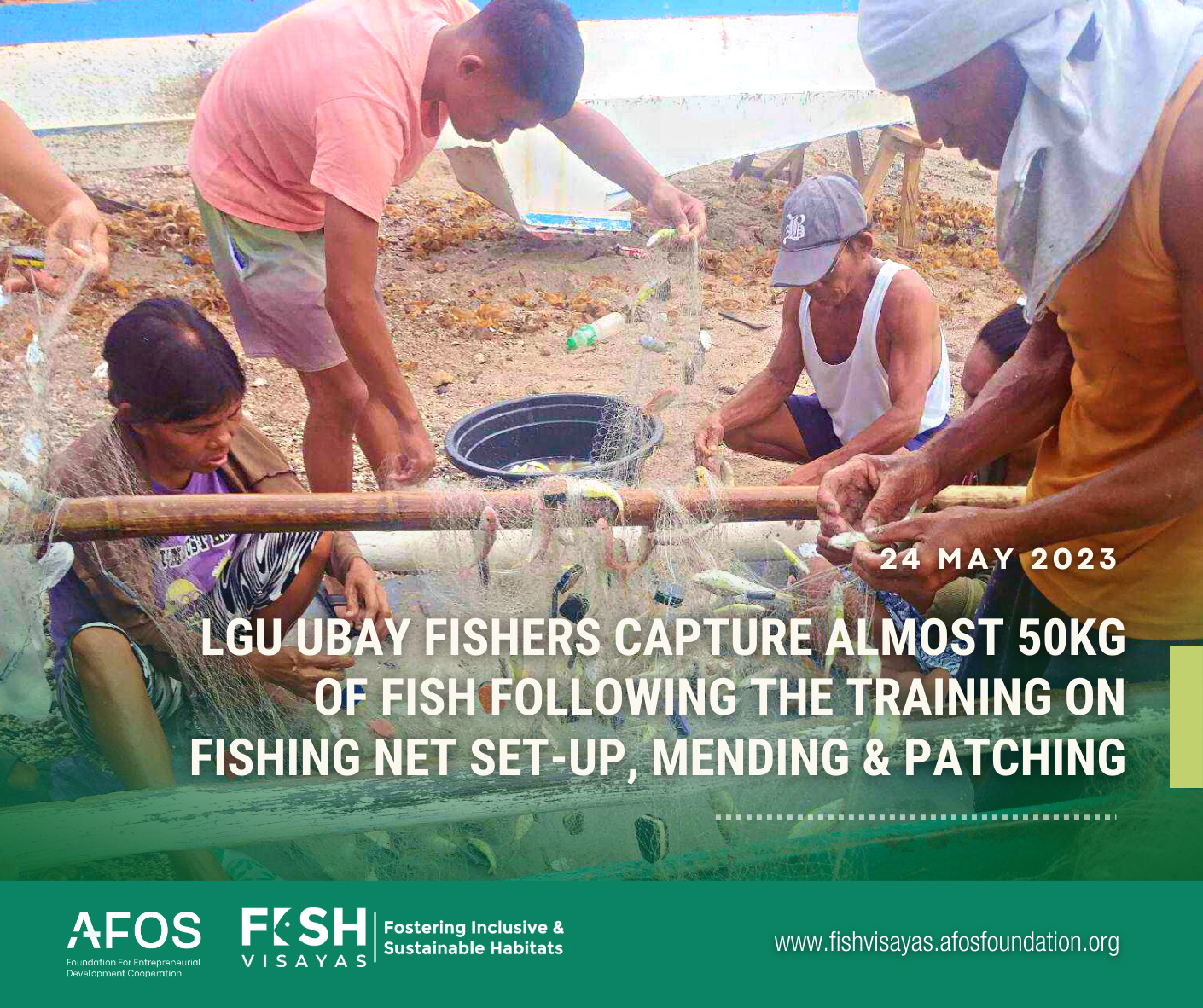 LGU Ubay Fishers Capture Almost 50kg of Fish Following the